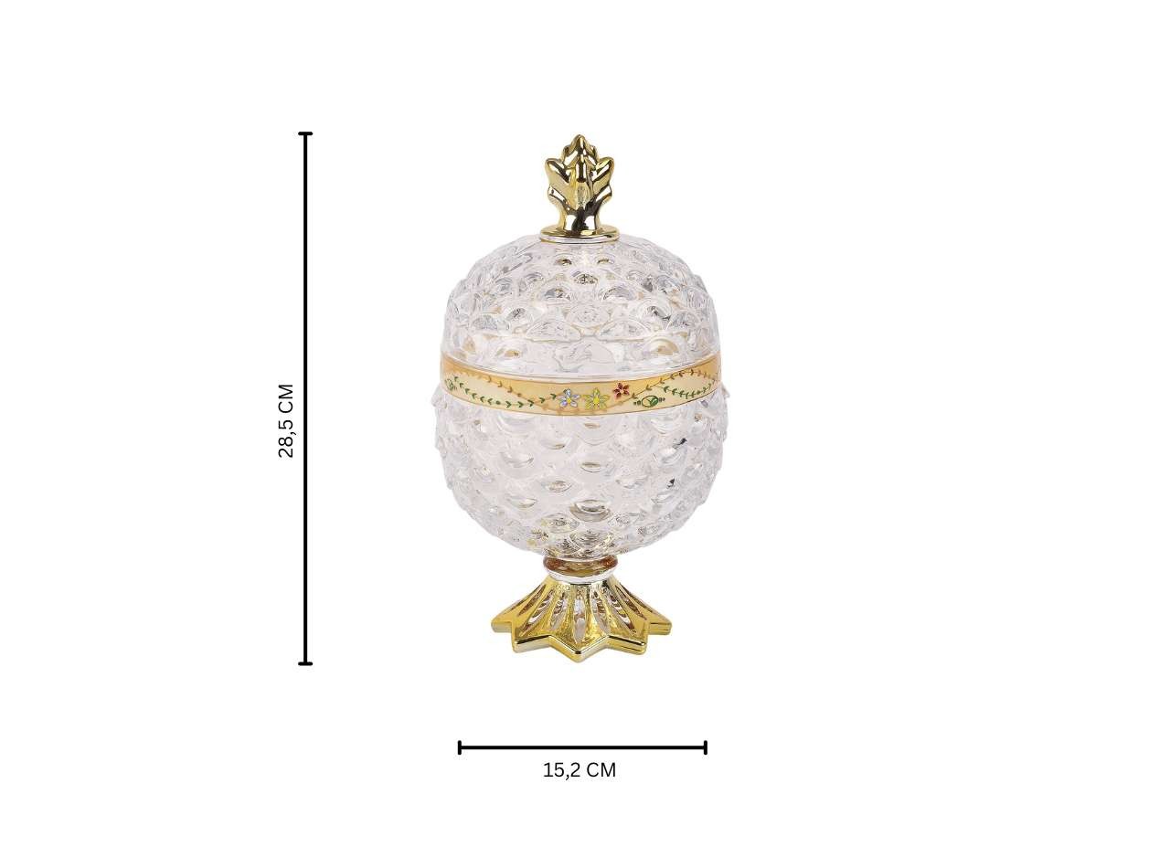 GLASS PINEAPPLE MEDIUM VGC367M CANDY JAR (PADI